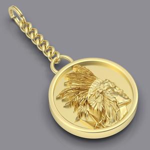 Indian Key holder chain printable 3D model