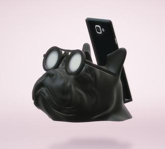 telephone holder pencil pot bulldog butler