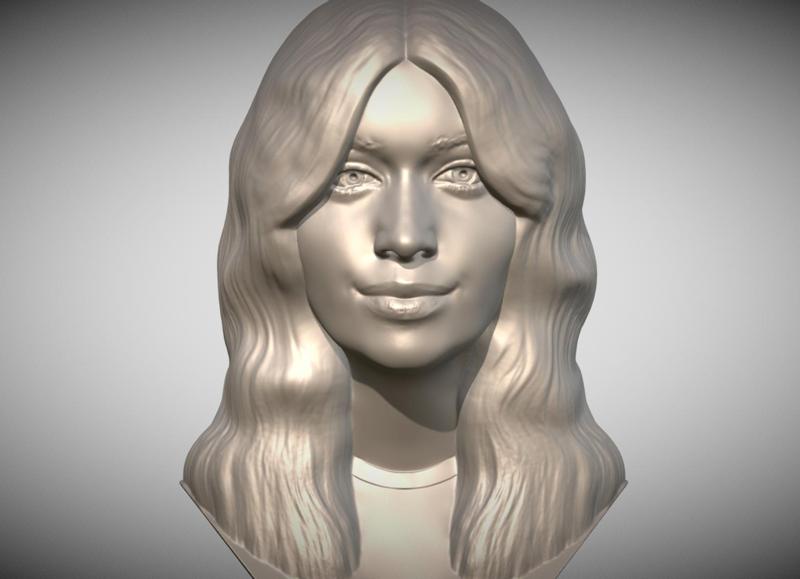 Camila Cabello bust for 3D printing