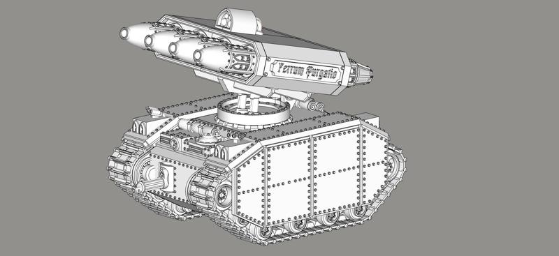 Battlemace 40 Million Iron Rain Rocket Artillery Tank MkVII