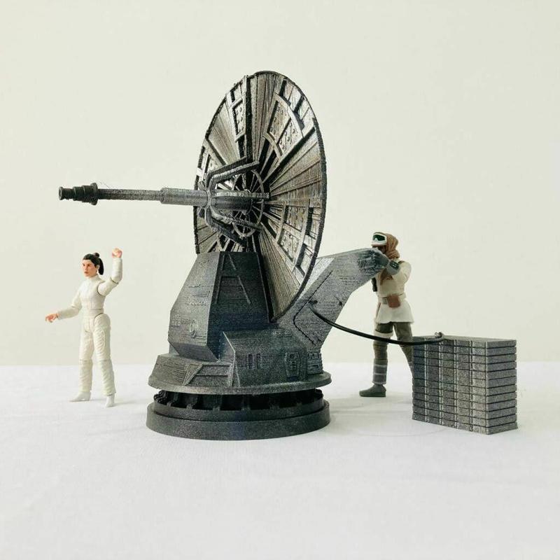 1.4 FD P-Tower Hoth Radar Laser Cannon for 3.75 IN (1:18) Figure Diorama
