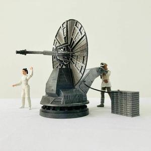 1.4 FD P-Tower Hoth Radar Laser Cannon for 3.75 IN (1:18) Figure Diorama