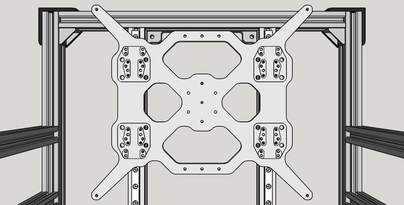 [Cyber Type-R] Bed Carriage For Ultimaker Heatbed (5mm 6061 Aluminium)