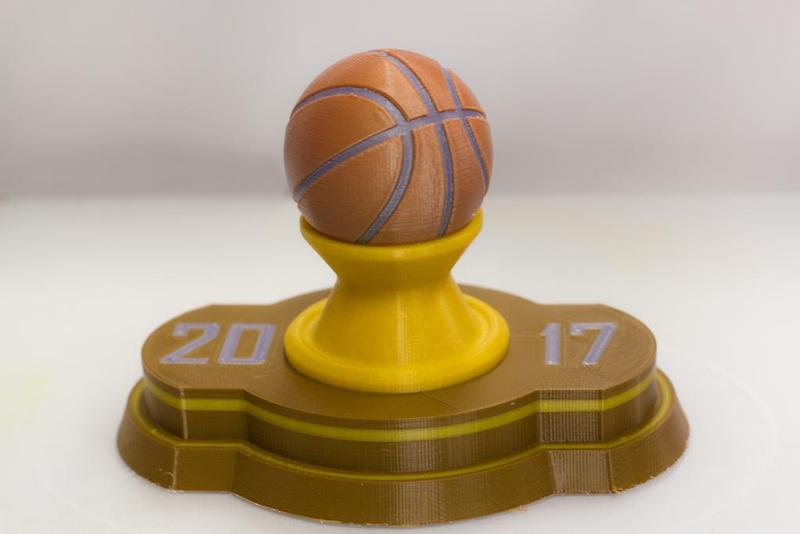 Multi-Color Basketball Trophy