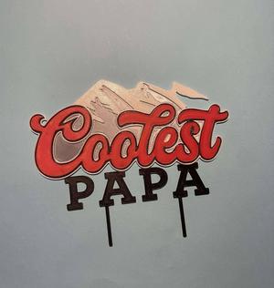 Coolest Papa Cake Topper