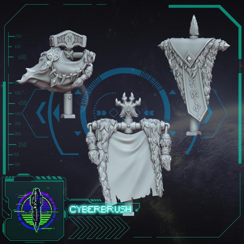 Space Viking Banner toppers