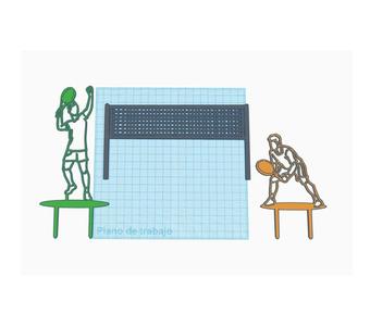 x3 Cake Topper Adorno Torta - tennis paddle padel - set x3