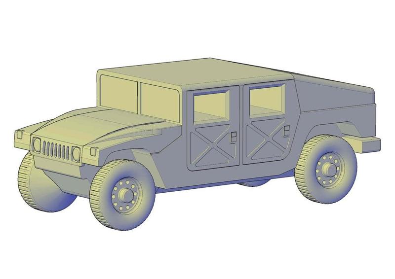 HMMWV Hummer H1 Military Slantback
