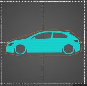 Seat Leon Mk3 Cupra 5F 5 door key silhouette