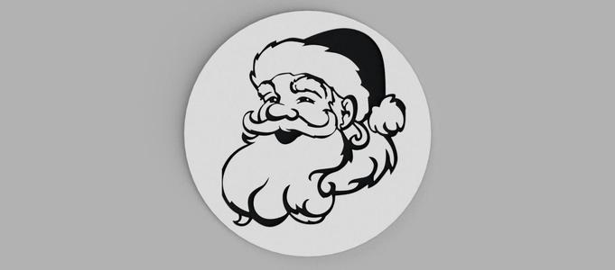 Santa Claus Christmas Head Coaster
