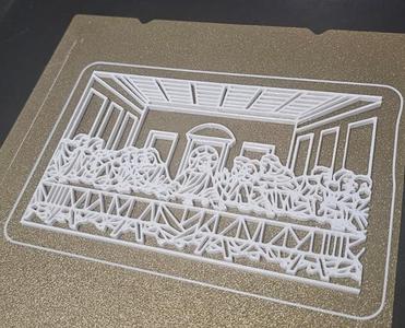 The Last Supper - Minimalistic 3D Model for Printing