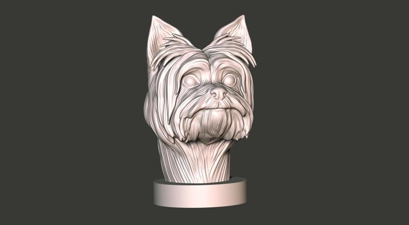 Yorkshire Terrier Bust