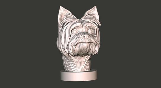 Yorkshire Terrier Bust