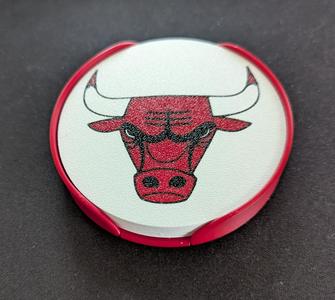 Chicago Bulls coaster with holder