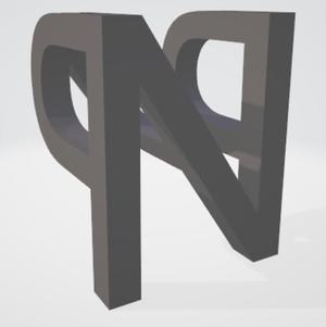 NP art combination letters 90° rotation