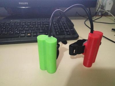 18650 Li-ion battery holder for flashlights