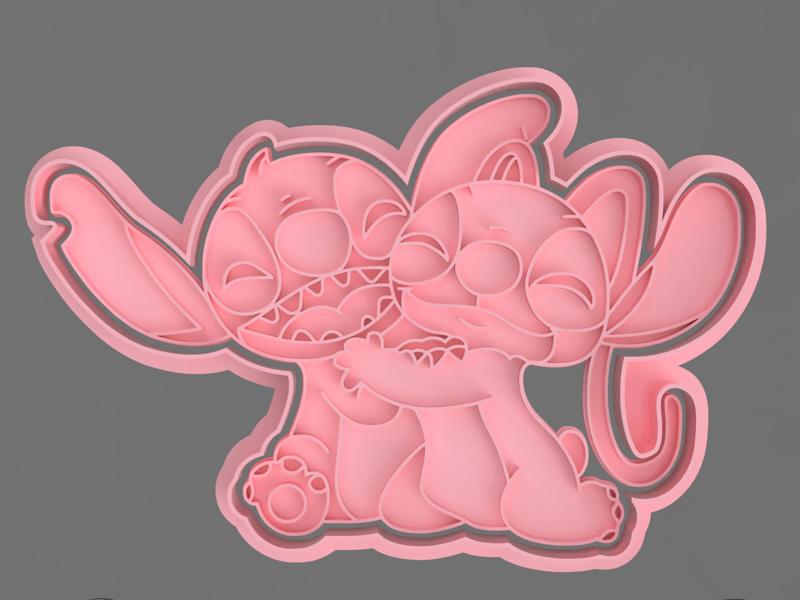 STITCH AND ANGELA CUTTER FOR COOKIE AND FONDANT