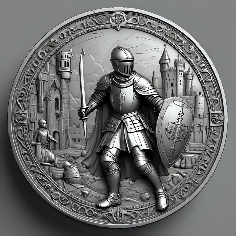 THE KINGS BULLION KNIGHT COIN TOKEN DOUBLE SIDED