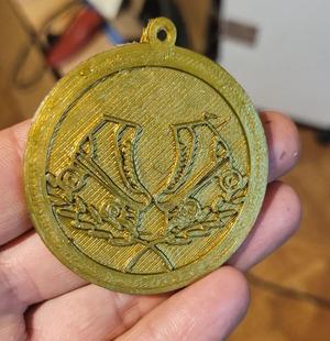 Roller Skate Medal badge 3D print model