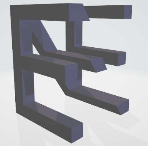 EN art combination letters 90° rotation