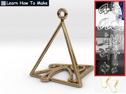 Personalised Pyramid Earrings