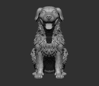 Golden Retriever Dog - Realistic and Friendly Design - Pyrenean Mountain Dog