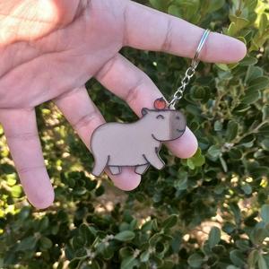 capybara walking keychain