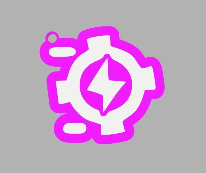 Brawl Stars Belle Hypercharge Keychain // Llavero de Hipercarga Belle Brawl Stars