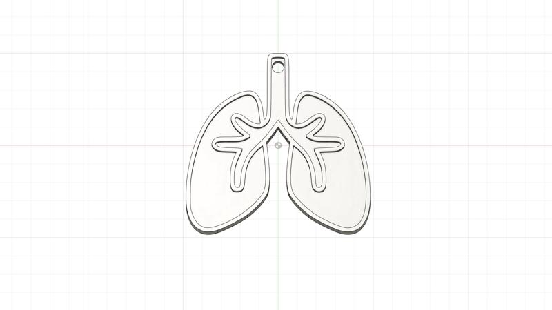 Key ring Lungs - Organs of the human body