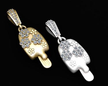 3D Gold Pendant 3D Printable Model