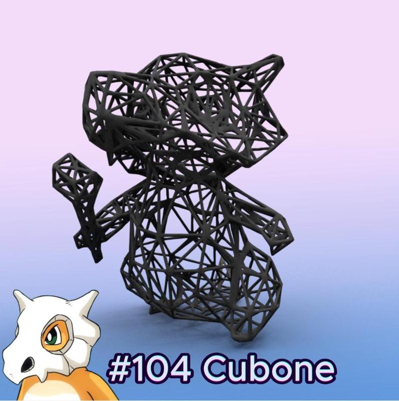 #104 Cubone Pokemon Wiremon Figure