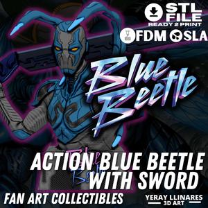 Action Blue Beetle with Sword - DC Universe