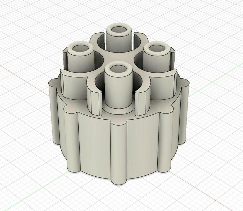 1/2 inch female to 4x 4mm hose connection manifold adapter