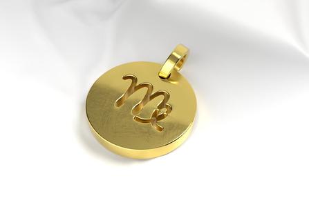 ♍ Virgo Zodiac Pendant – 3D Printable Charm with Loop