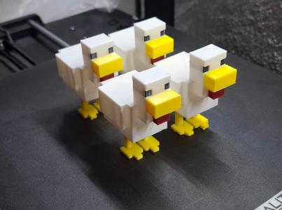 Minecraft Multicolor chicken in parts No AMS