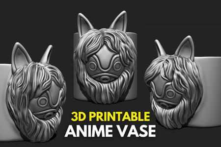 Princess Mononoke Mask - Anime Vase - Stuff Holder