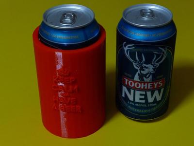 Stubby holder - suits 375mL can - keep calm and have a beer