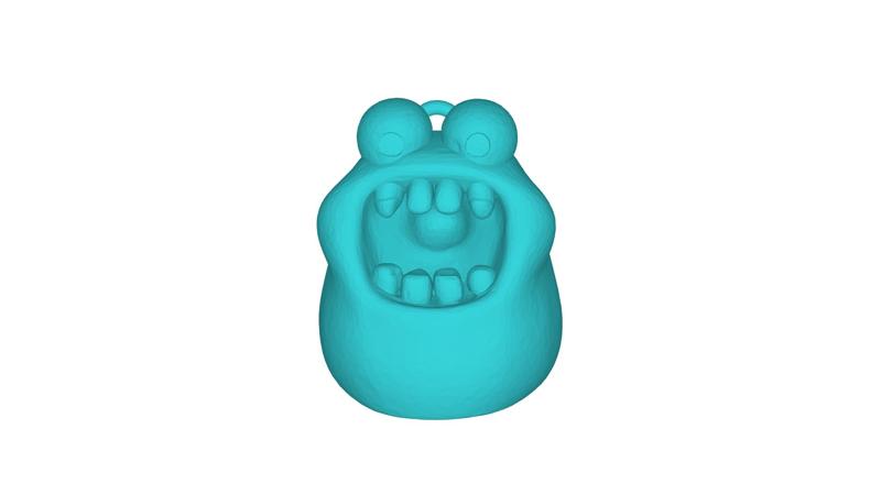 Keychain toothy worm