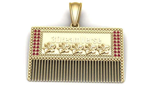 personalized gold pendant 3D printable model