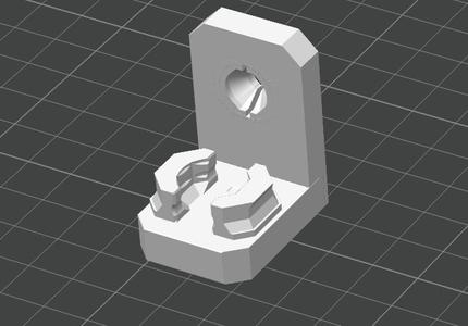Underdesk vertical mount for multiboard tile (screw on, double)