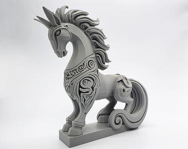 Carved Sleipnir Statue