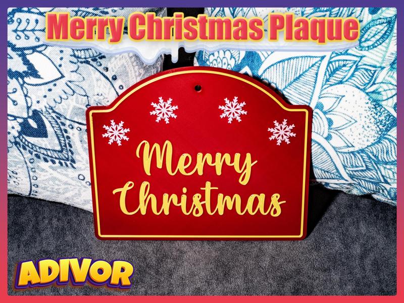 Merry Christmas Plaque