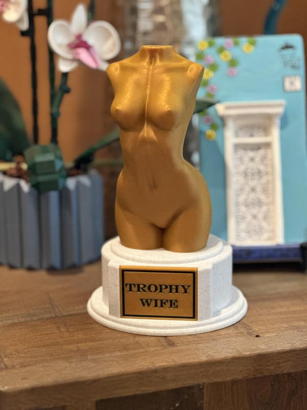 Trophy Wife Nude Woman Trophy With Customizable Plaque