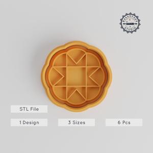 Mandala Shape Cutter & Stamp Set, Geometric Circle Designs, Perfect for Cookies & Fondant, 6 Pieces, Various Sizes S/M/L PRODUCT_5148