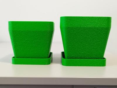 Minimalist planter with square base.