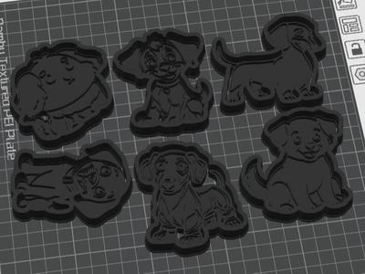 3D Cookie Cutters – Puppy Shapes