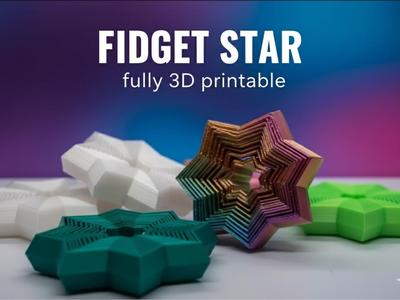 Fidget-Star, Fully 3D printable