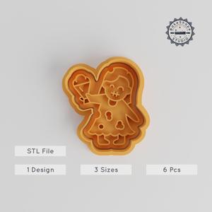 Zombie Bride Cookie Cutter & Stamp Set, Perfect for Halloween Baking, Includes 3 Sizes, Spooky Bride Designs PRODUCT_5657
