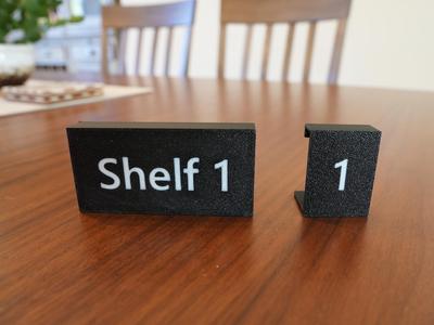 Wine Refrigerator Shelf Labels