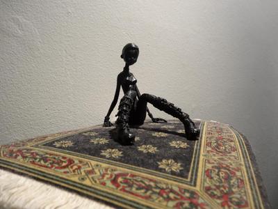 Sitting Cartoon Girl